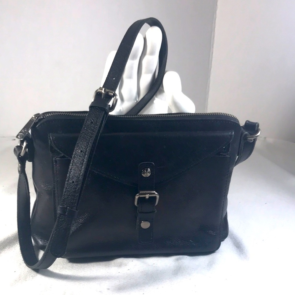 Patricia Nash Women’s Avellino Black Leather Envelope Front Crossbody Bag